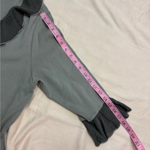 Soft Surroundings Women’s Sage Green Ruffle Trim Shirt Size 2X - Picture 5 of 6